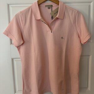 Burberry pink polo size L NWT